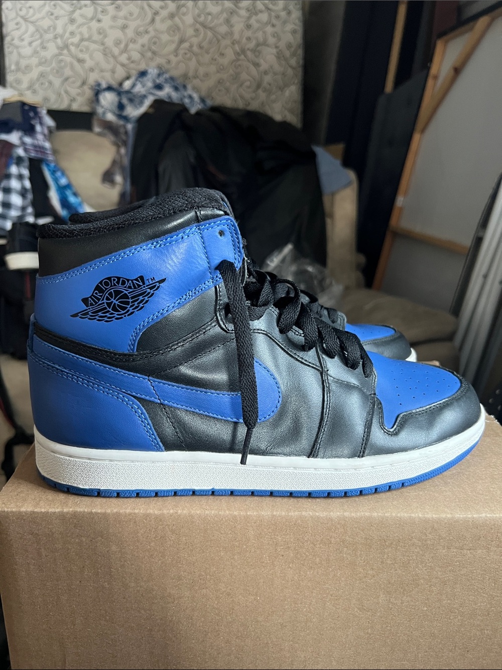 Jordan Air High Top Sneaker in Black and Blue Men’s Size 11